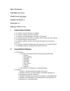 Unit Plan: Basketball