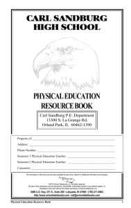 physical education resource book - Sandburg