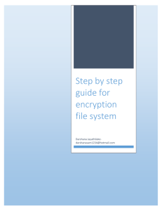 Step by step guide for encryption file system