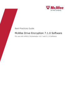 McAfee Drive Encryption 7.1.0 Software