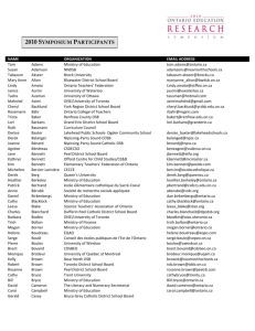 Names and E-Mails of Participants - Ministère de l'Éducation