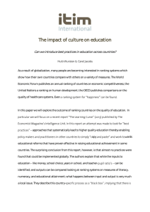 The impact of culture on education