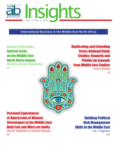 Special Issue on the Middle East North Africa