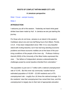 Roots of Conflict Within Inner-City Life: A Jamaican Perspective