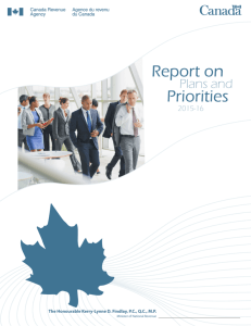 Canada Revenue Agency > Report on Plans and Priorities > 2015-16
