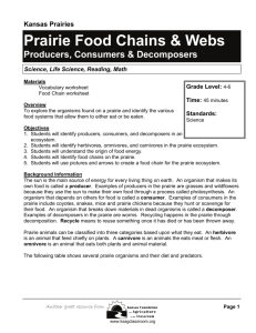 Prairie Food Chains & Webs - Kansas Foundation for Agriculture in