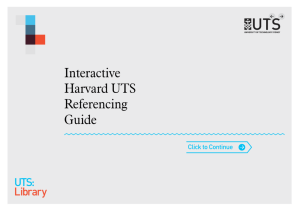 Interactive Harvard UTS Referencing Guide