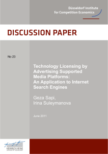 Technology Licensing by Advertising Supported Media