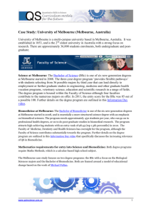 Case Study: University of Melbourne (Melbourne, Australia)