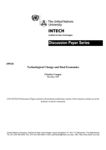 Discussion Paper Series - UNU-Merit