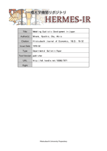 Title Modeling Dualistic Development in Japan Author - HERMES-IR