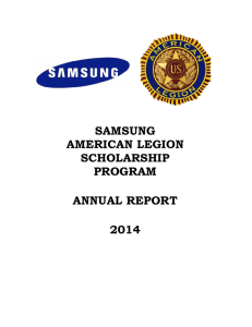 samsung american legion scholarship program annual report 2014