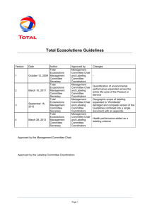 Total Ecosolutions Guidelines