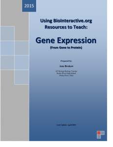 Gene Expression - Howard Hughes Medical Institute