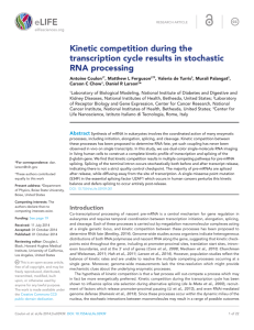 Kinetic competition during the transcription cycle results in