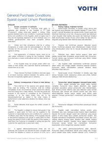 General Purchase Conditions Syarat-syarat Umum Pembelian