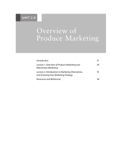 Overview of Produce Marketing