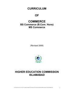 Commerce - Higher Education Commission