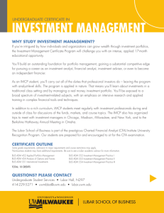 investment management - University of Wisconsin–Milwaukee