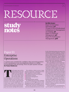 study notes - CIMA Financial Management Magazine