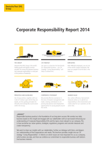 Corporate Responsibility Report 2014