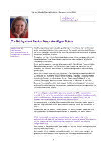 70 – Talking about Medical Errors: the Bigger Picture