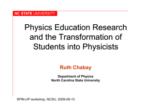 Physics Education Research and the Transformation of Students