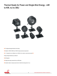 Thermal Heads for Power and Single-Shot Energy