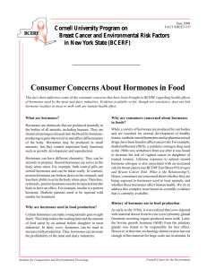 Consumer Concerns About Hormones in Food