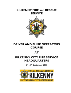 driver and pump operators course