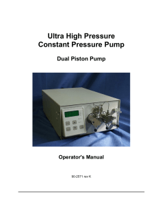 Series III Pump Operator's Manual