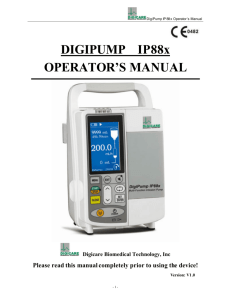 DigiPump IP88x infusion pump operator manual _V1.1_