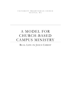 a model for church-based campus ministry
