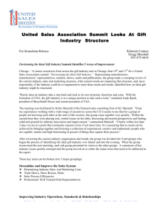 United Sales Association Summit Looks At Gift Industry Structure