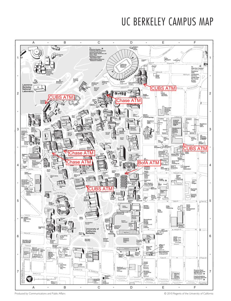 Uc Berkeley Campus Map Uc Berkeley Campus Map - University Of California, Berkeley