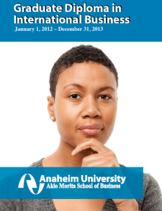 Anaheim University MBA Program