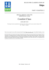 DNV Ship rules Pt.5 Ch.12 - Comfort Class