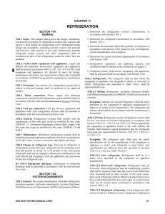 Chapter 11 - Refrigeration - International Code Council