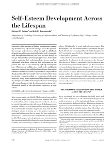Self-Esteem Development Across the Lifespan