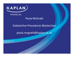 Paula McGrath Substantive Procedures