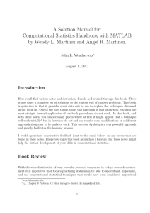 A Solution Manual for: Computational Statistics Handbook with