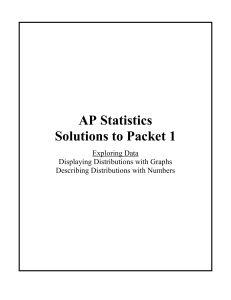 AP Statistics Solutions to Packet 1