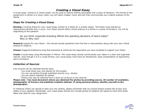 Creating a Visual Essay