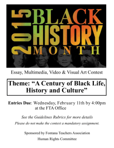 Theme: “A Century of Black Life, History and Culture”