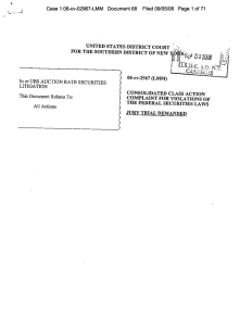 In re UBS Auction Rate Securities Litigation 08-CV