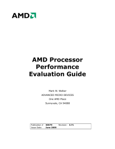 AMD Processor Performance Evaluation Guide