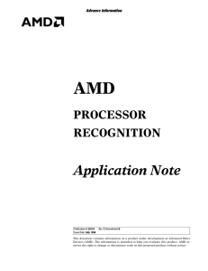 AMD PROCESSOR RECOGNITION