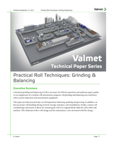 Practical Roll Techniques - Grinding & Balancing