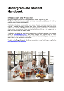 UG student handbook - School of Food Science and Nutrition