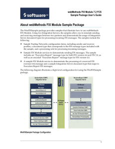 webMethods FIX Module 7.2 FCS Sample Package User's Guide